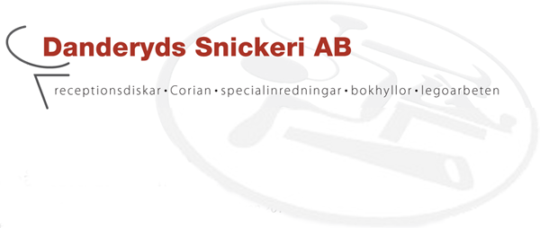 Danderyds snickeri ab, receptionsdiskar, Corian, specialinredningar,bokhyllor, legoarbeten