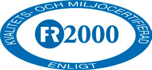 fr 2000 Kvalitets och miljöcertifierad